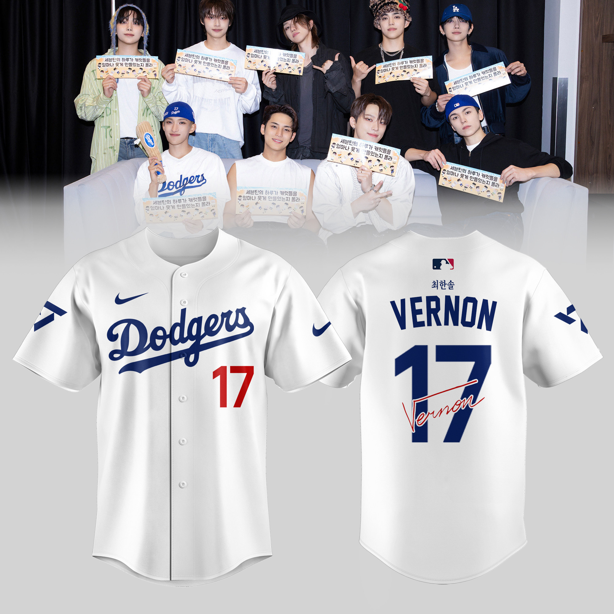 Los Angeles Dodgers 2025 World Series Jersey Vernon Seventeen Apparel Dodgers Fan Gift-1
