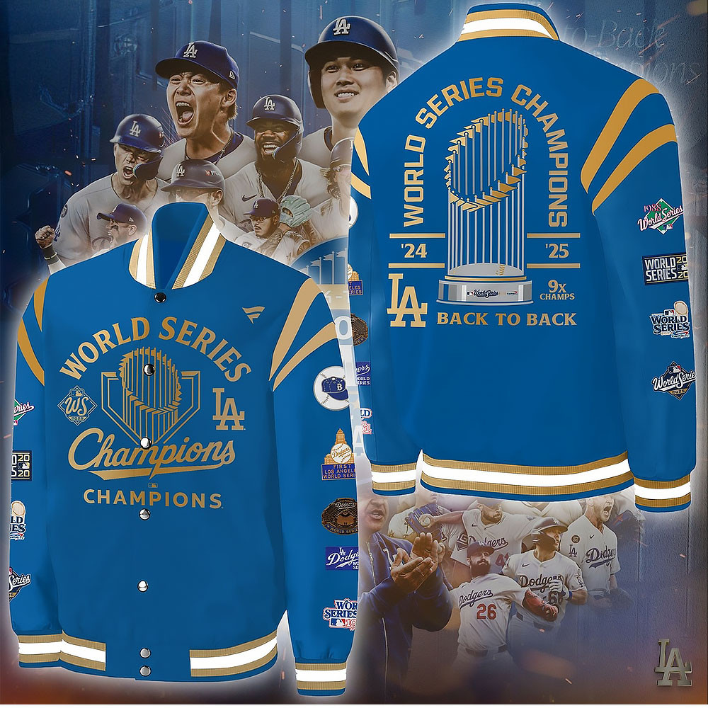 Los Angeles Dodgers Baseball Jacket World Series Championship Merch Gift Ideas For Dad-1 Los Angeles Dodgers Baseball Jacket World Series Championship Merch Gift Ideas For Dad-1