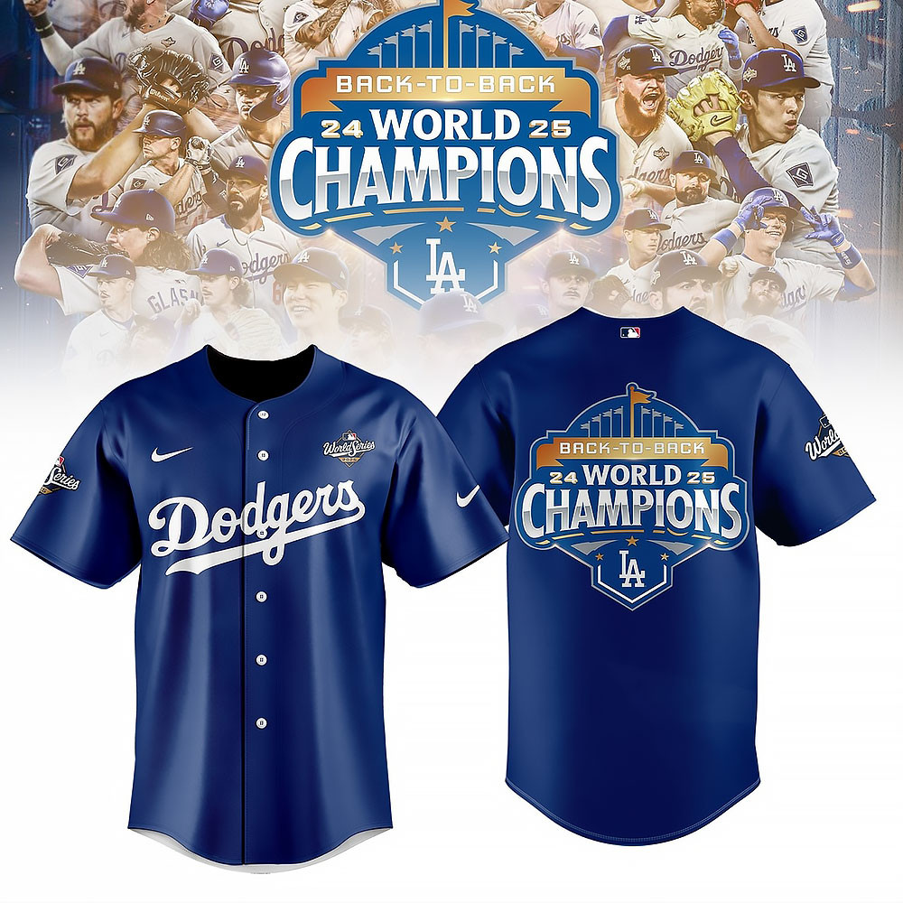 Los Angeles Dodgers Baseball Jersey 2025 World Series Champions Back To Back Merch Gifts-1 Los Angeles Dodgers Baseball Jersey 2025 World Series Champions Back To Back Merch Gifts-1