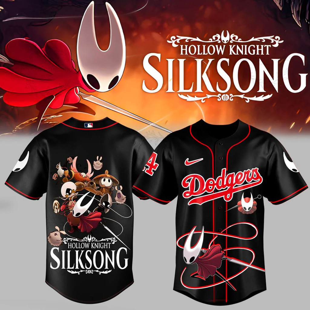 Los Angeles Dodgers Hollow Knight Silksong Jersey Dodgers Merch Baseball Gifts Ideas-1