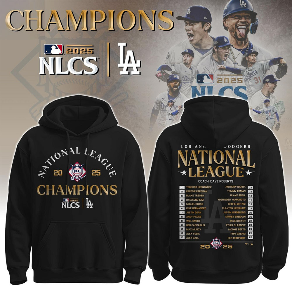 Los Angeles Dodgers NLCS 2025 Baseball Hoodie LA Dodgers Game Day Apparel NLCS 2025 Merch-1