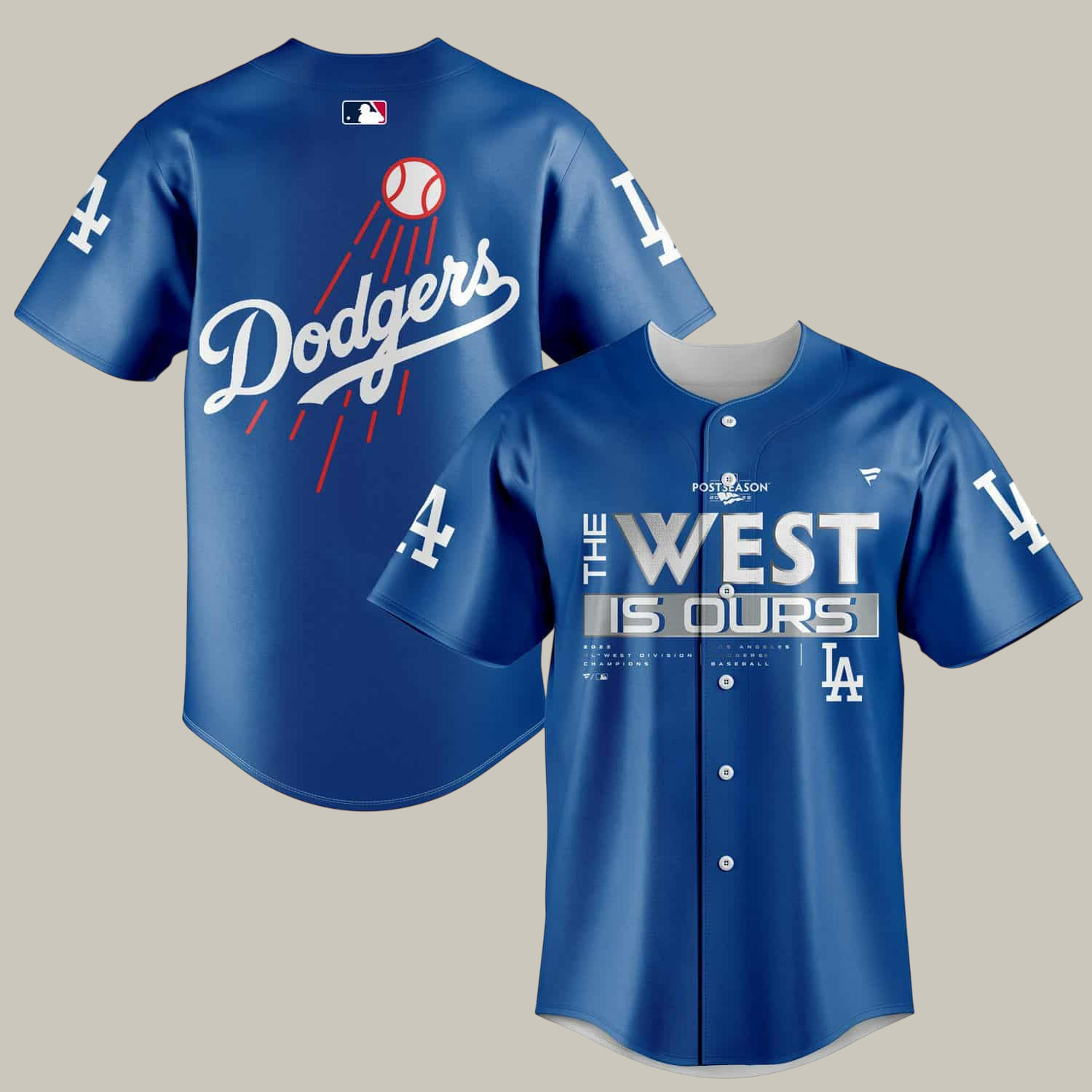 Los Angeles Dodgers Nl West Division Champions Jersey The West Is Ours Dodger Gifts-1