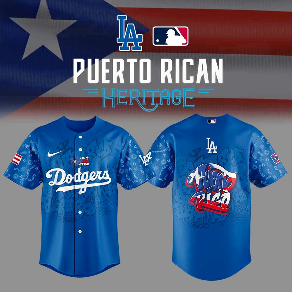 Los Angeles Dodgers Puerto Rican Heritage Jersey Dodgers Merch Presents For Baseball Fan-1