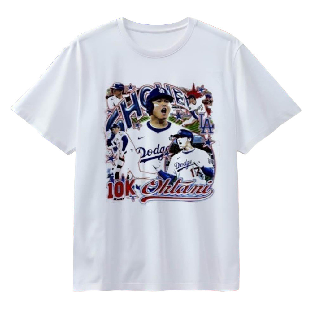 Los Angeles Dodgers Shohei Ohtani 10K T-Shirt LA Dodgers Back To Back Champions Shirt Fan Merch-1