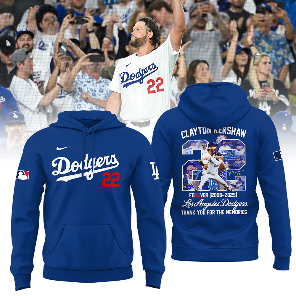 Los Angeles Dodgers Thank You Clayton Kershaw Hoodie Dodgers 22 Best Gifts For Fans-1