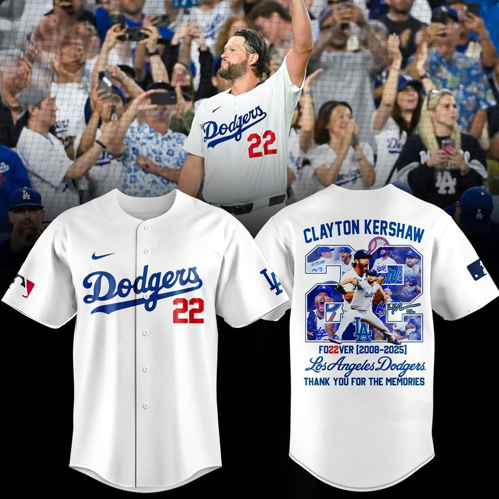 Los Angeles Dodgers Thank You Clayton Kershaw Jersey Dodgers Merch Gift For Fans-1