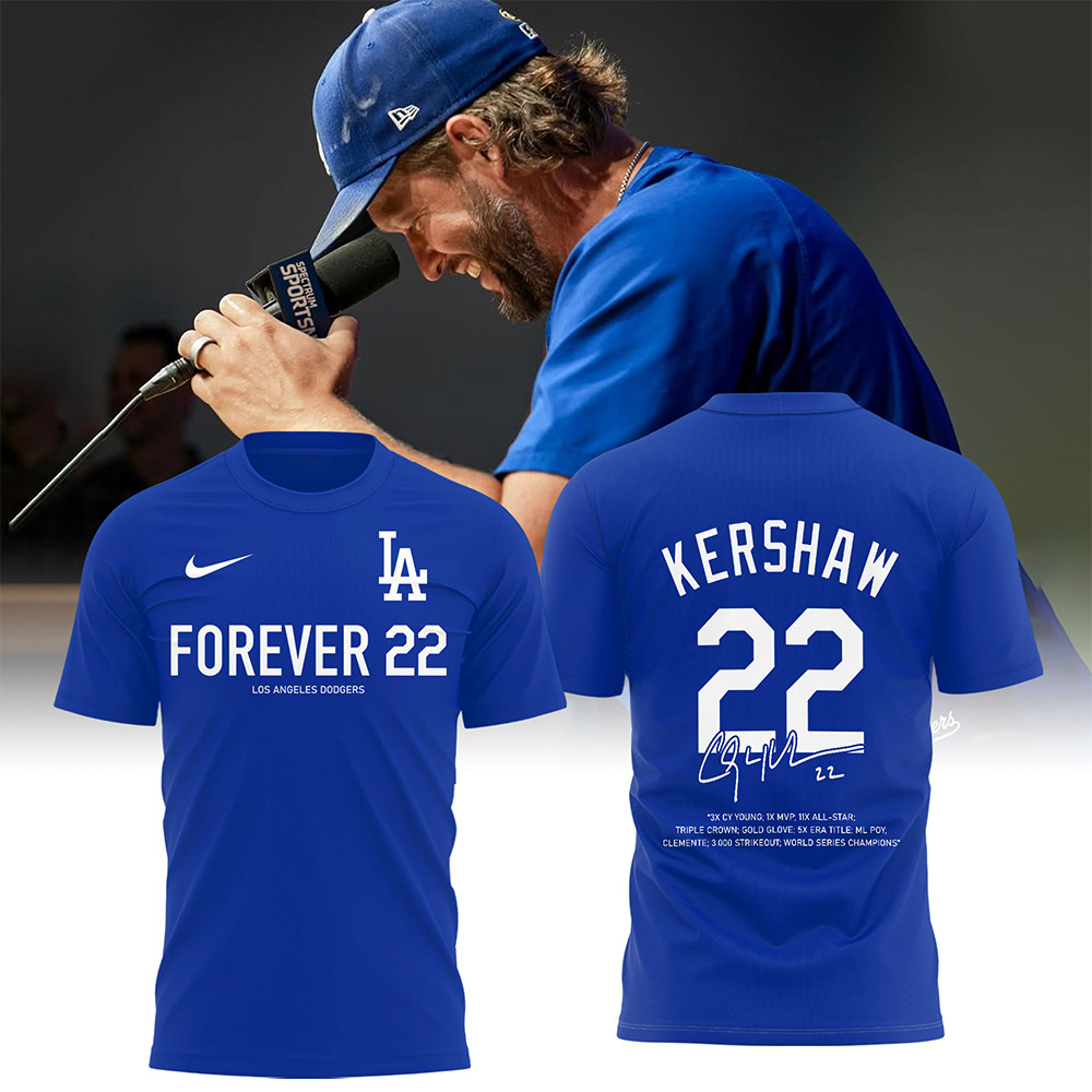 Los Angeles Dodgers Thank You Clayton Kershaw Tee Shirt Forever 22 Signature Clothing Gifts-1