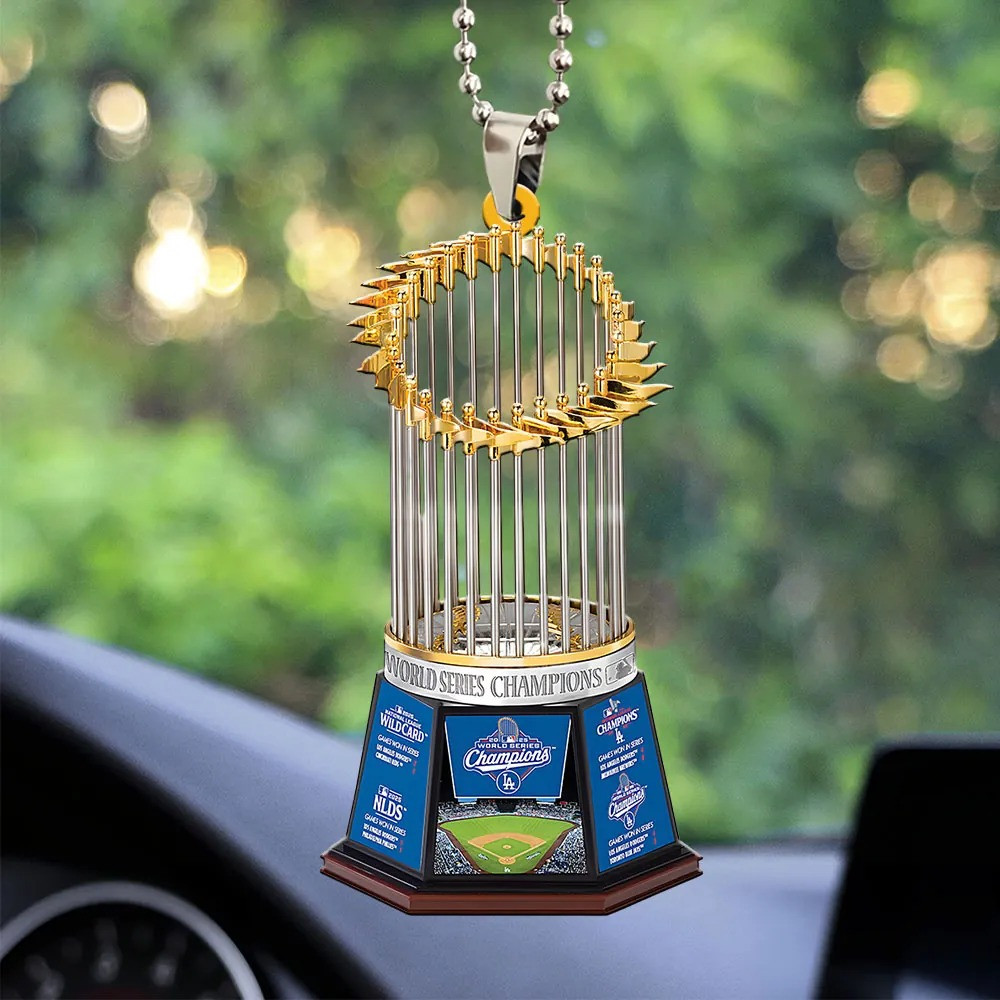 Los Angeles Dodgers World Series 2025 Acrylic Car Ornament LA Dodgers Merch Christmas Decor-1