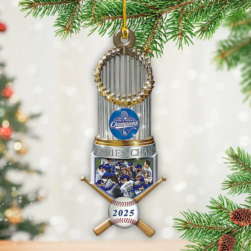 Los Angeles Dodgers World Series 2025 Acrylic Ornament LA Dodgers Merch Xmas Tree Decor-1 Los Angeles Dodgers World Series 2025 Acrylic Ornament LA Dodgers Merch Xmas Tree Decor-1