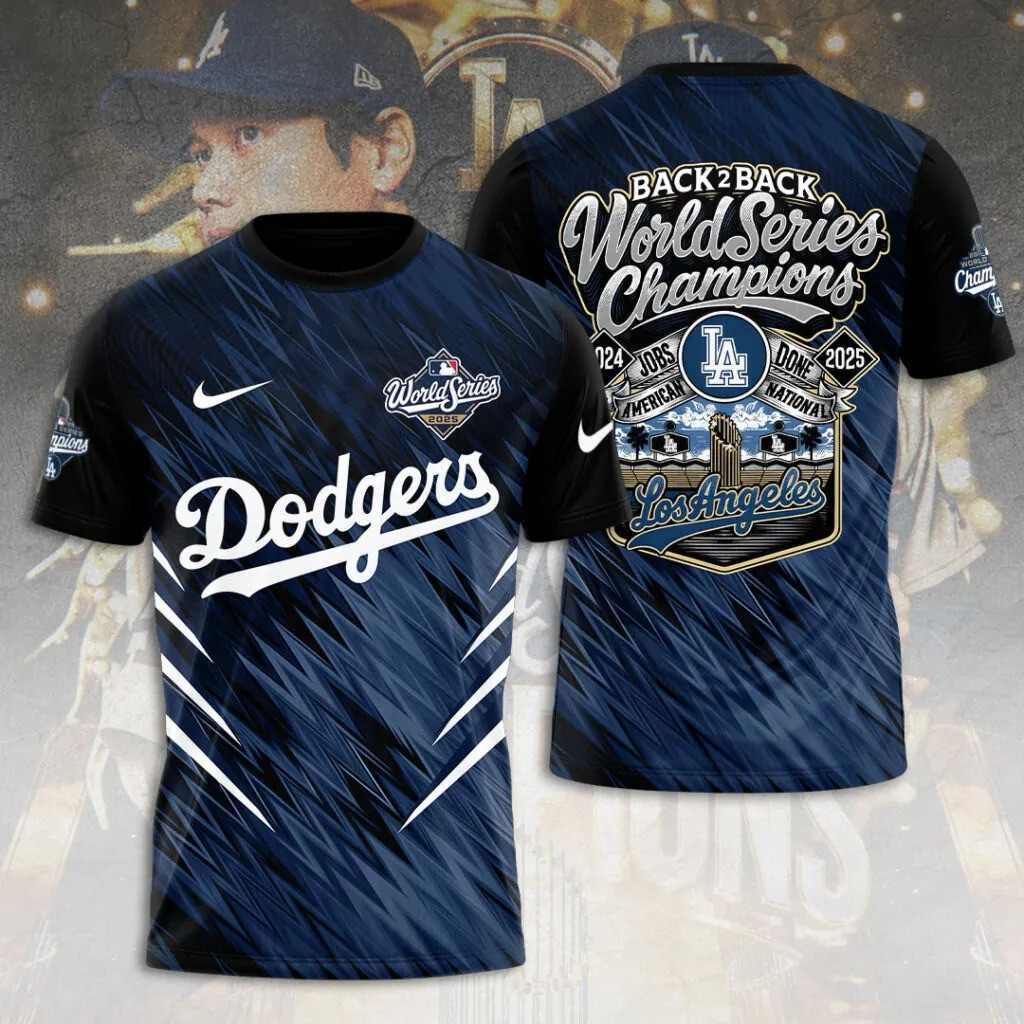 Los Angeles Dodgers World Series 2025 Apparel T-Shirt LA Dodgers Merch Husband Gifts-1