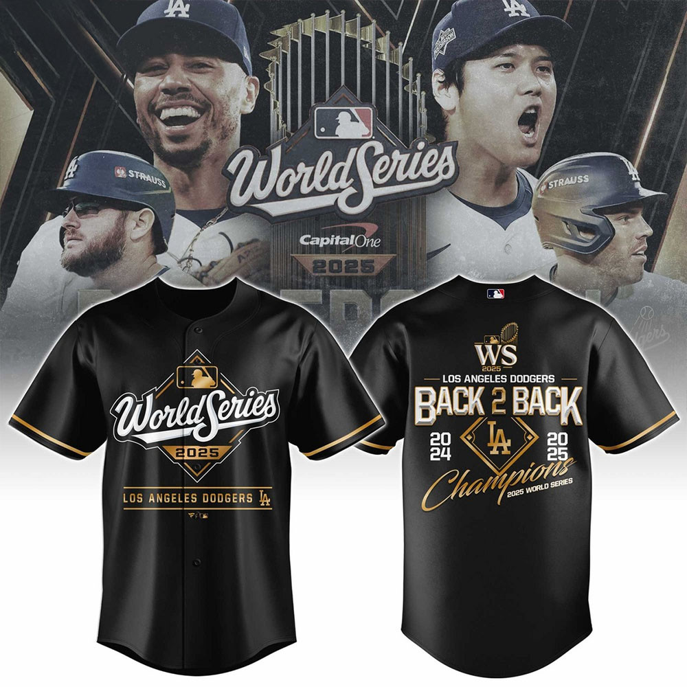 Los Angeles Dodgers World Series 2025 Baseball Jersey Back To Back Clothing LA Dodgers Gifts-1