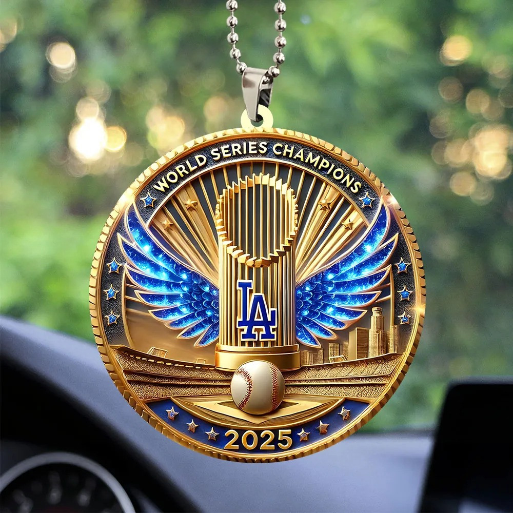 Los Angeles Dodgers World Series 2025 Christmas Car Ornament Sport Themed Xmas Gifts For Father-1 Los Angeles Dodgers World Series 2025 Christmas Car Ornament Sport Themed Xmas Gifts For Father-1