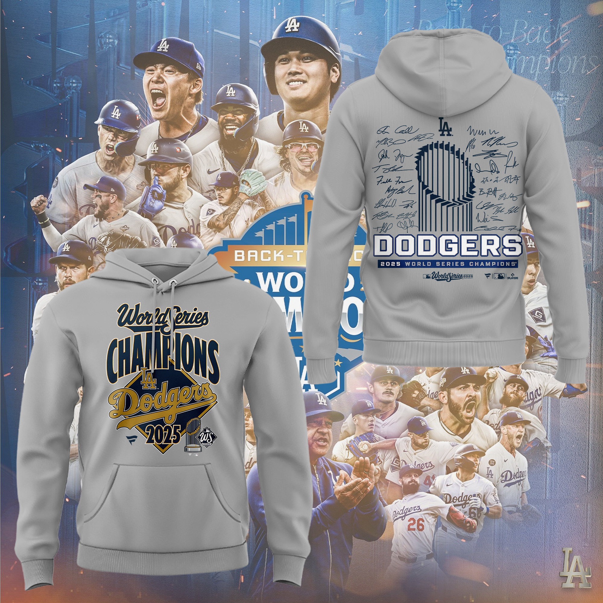 Los Angeles Dodgers World Series Champions Hoodie Dodgers Championships Baseball Shirt-1