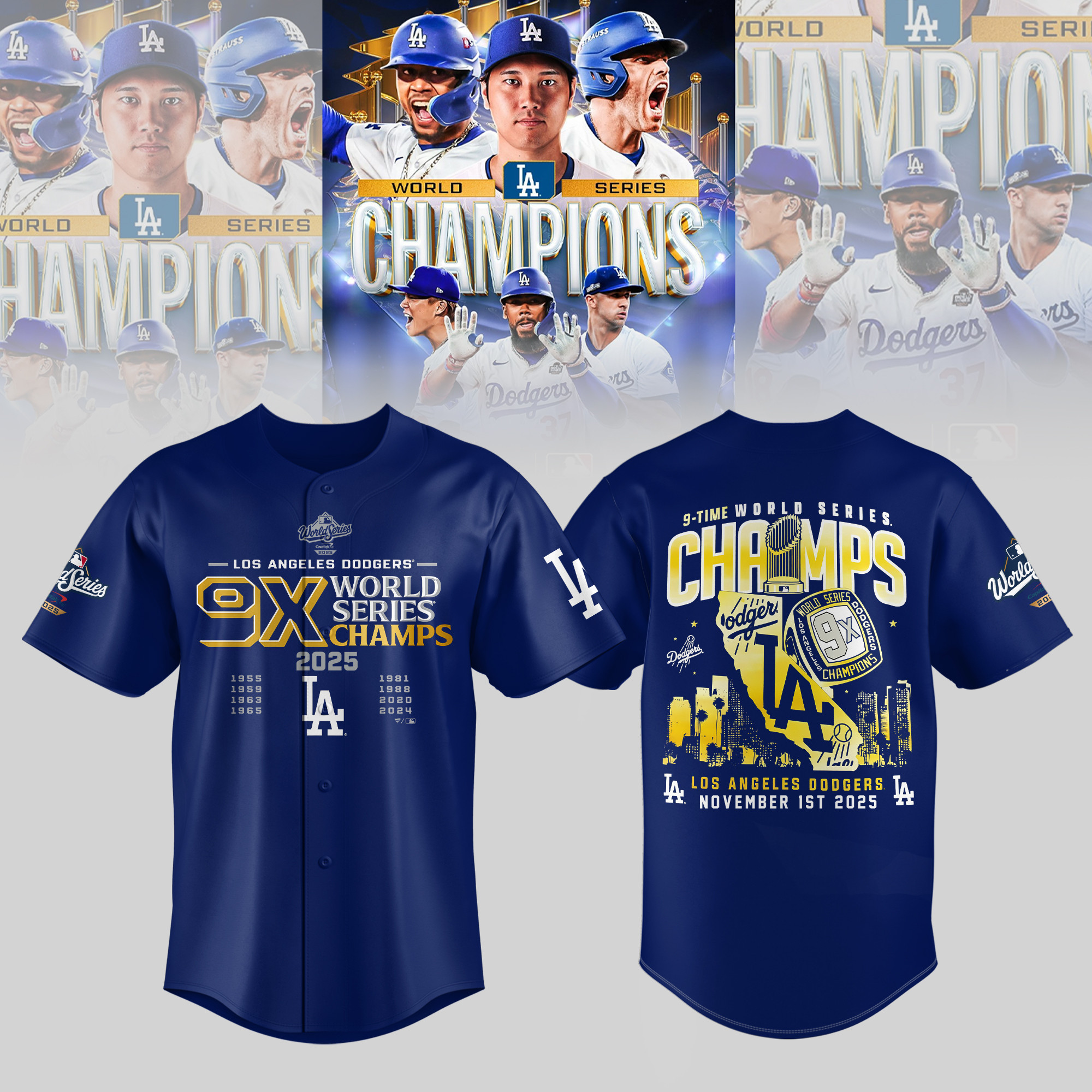 Los Angeles Dodgers World Series Champions Jersey 9x World Series Champs Dodgers Gifts-1 Los Angeles Dodgers World Series Champions Jersey 9x World Series Champs Dodgers Gifts-1
