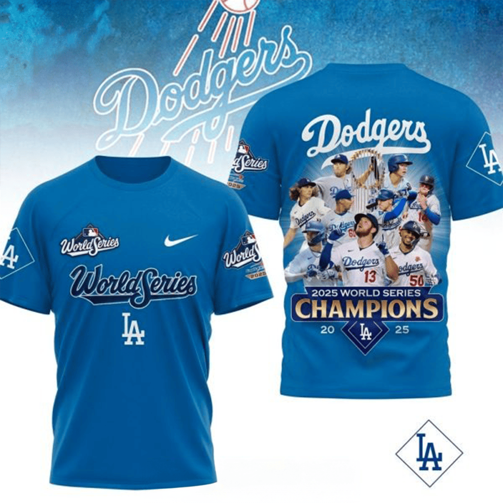 Los Angeles Dodgers World Series T-Shirt 2025 World Series Tee LA Dodgers Merch Gifts-1