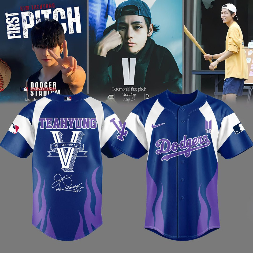 Los Angeles Dodgers X V BTS Jersey Taehyung Merch Dodgers Championships Army Ideas Gifts-1 Los Angeles Dodgers X V BTS Jersey Taehyung Merch Dodgers Championships Army Ideas Gifts-1
