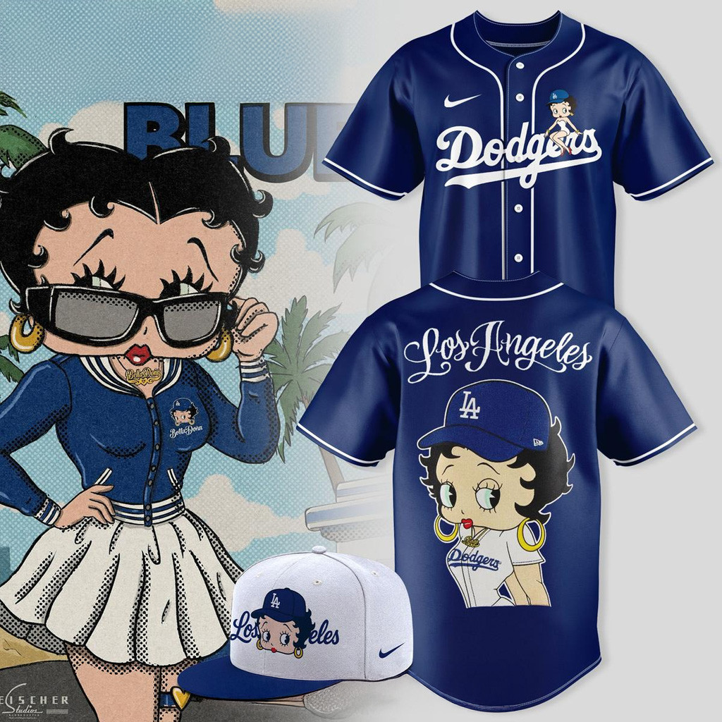 Los Angeles Dodgers x Betty Boop Jersey Dodgers Merch Best Gift For Girlfriend-1