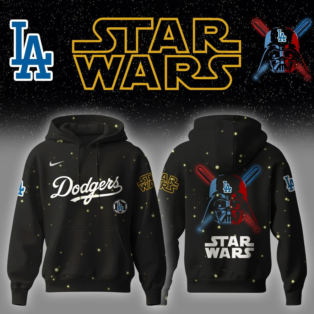 Los Angeles Dodgers x Star Wars Night Hoodie Dodgers Fan Merch Father's Day Gift Ideas-1