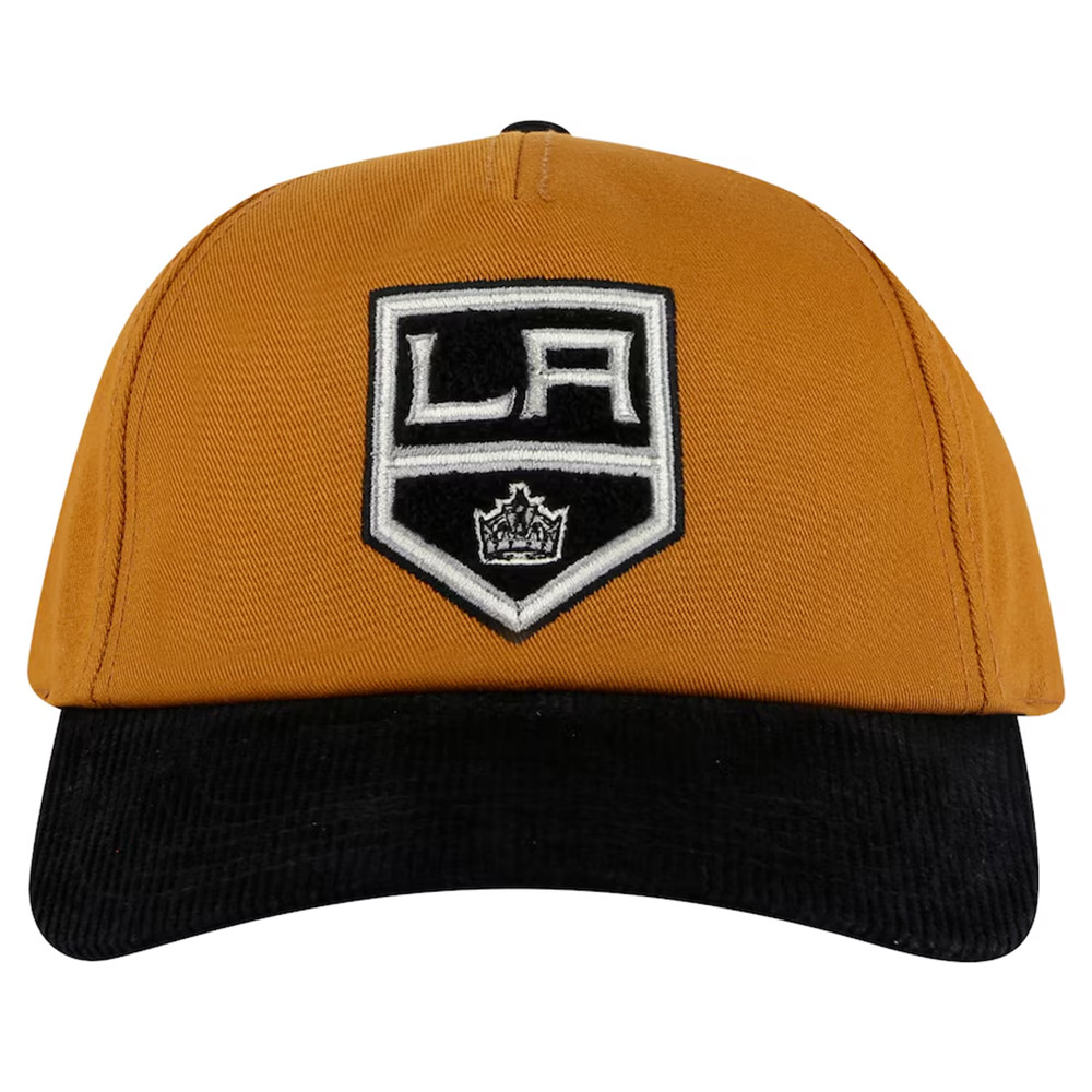 Los Angeles Kings American Needle Tan Black Burnett Adjustable Hat Gifts For Ice Hockey Fans-1 Los Angeles Kings American Needle Tan Black Burnett Adjustable Hat Gifts For Ice Hockey Fans-1