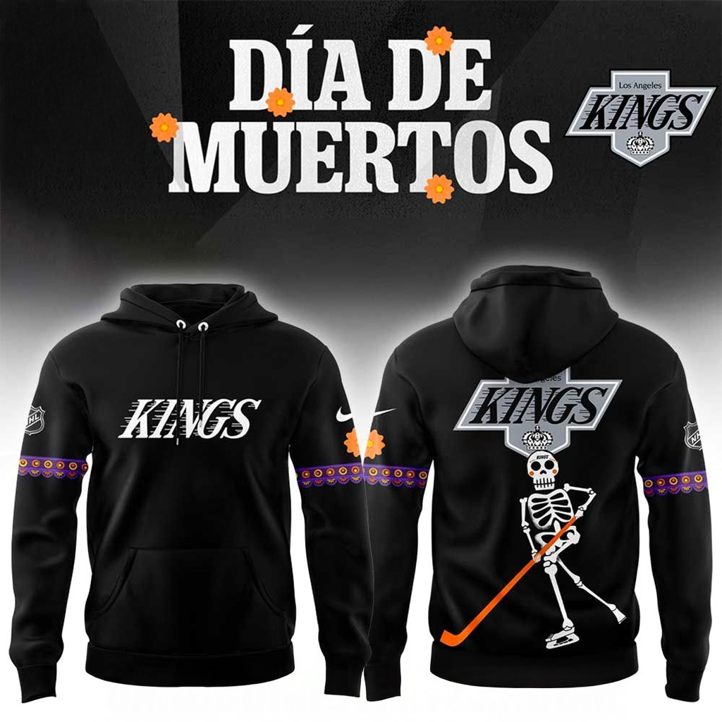 Los Angeles Kings Dia de Muertos Hoodie Kings Merch Dad Christmas Gifts-1
