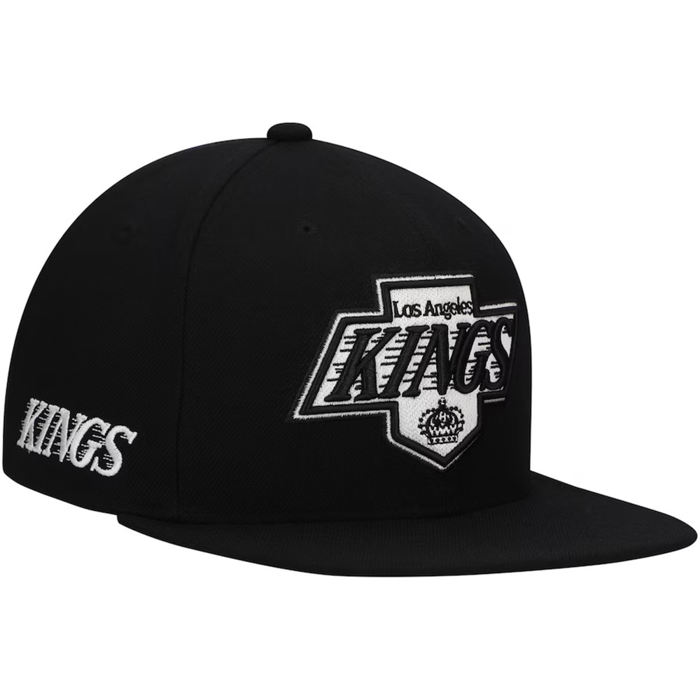 Los Angeles Kings Mitchell And Ness Black Snapback Hat Presents For Hockey Fans-1