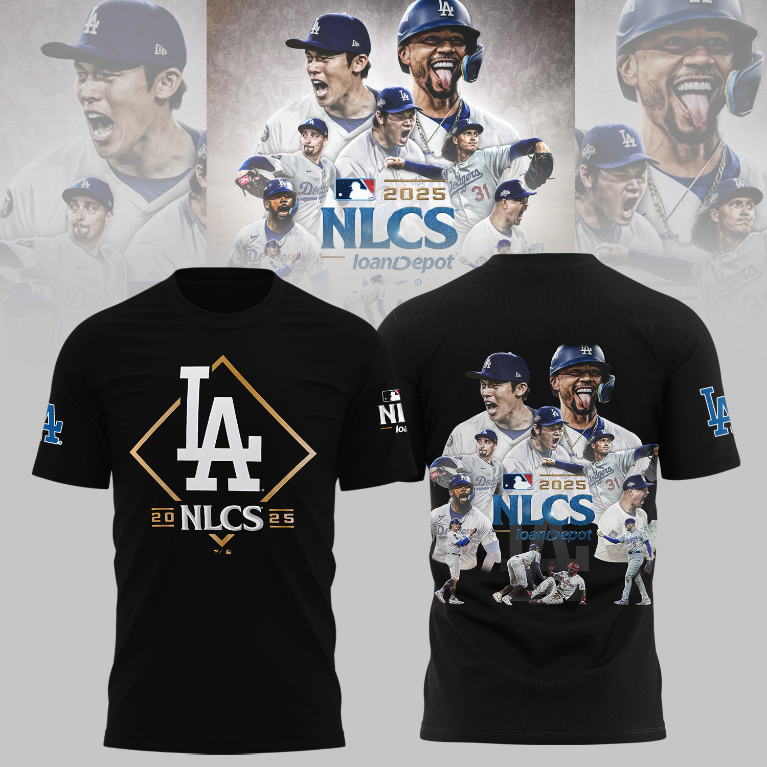 Los Angeles NLCS 2025 T-Shirt La Dodgers Team Apparel Gifts For Baseball Fans-1