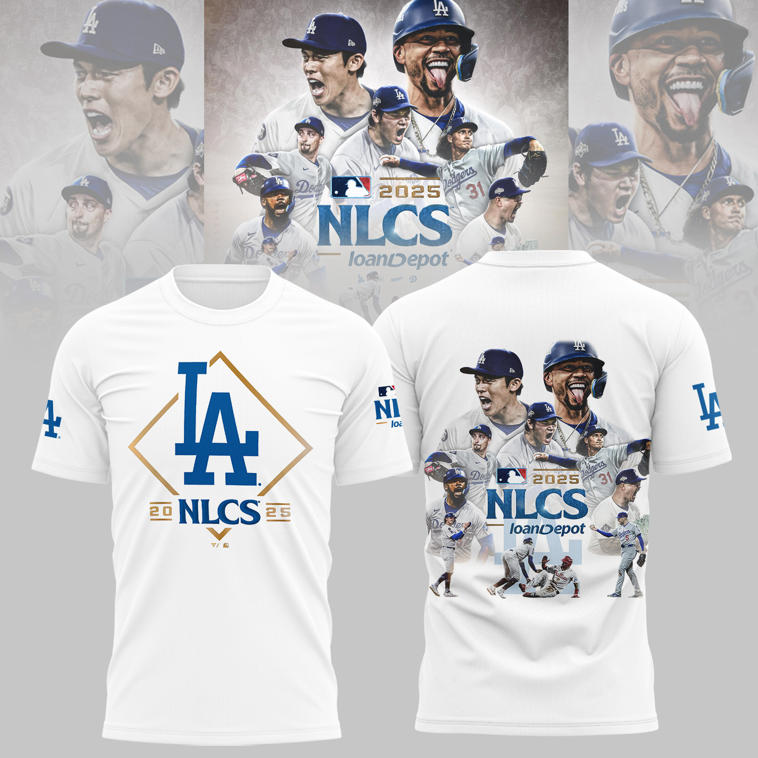 Los Angeles NLCS 2025 T-Shirt La Dodgers Team Apparel Gifts For Baseball Players-1