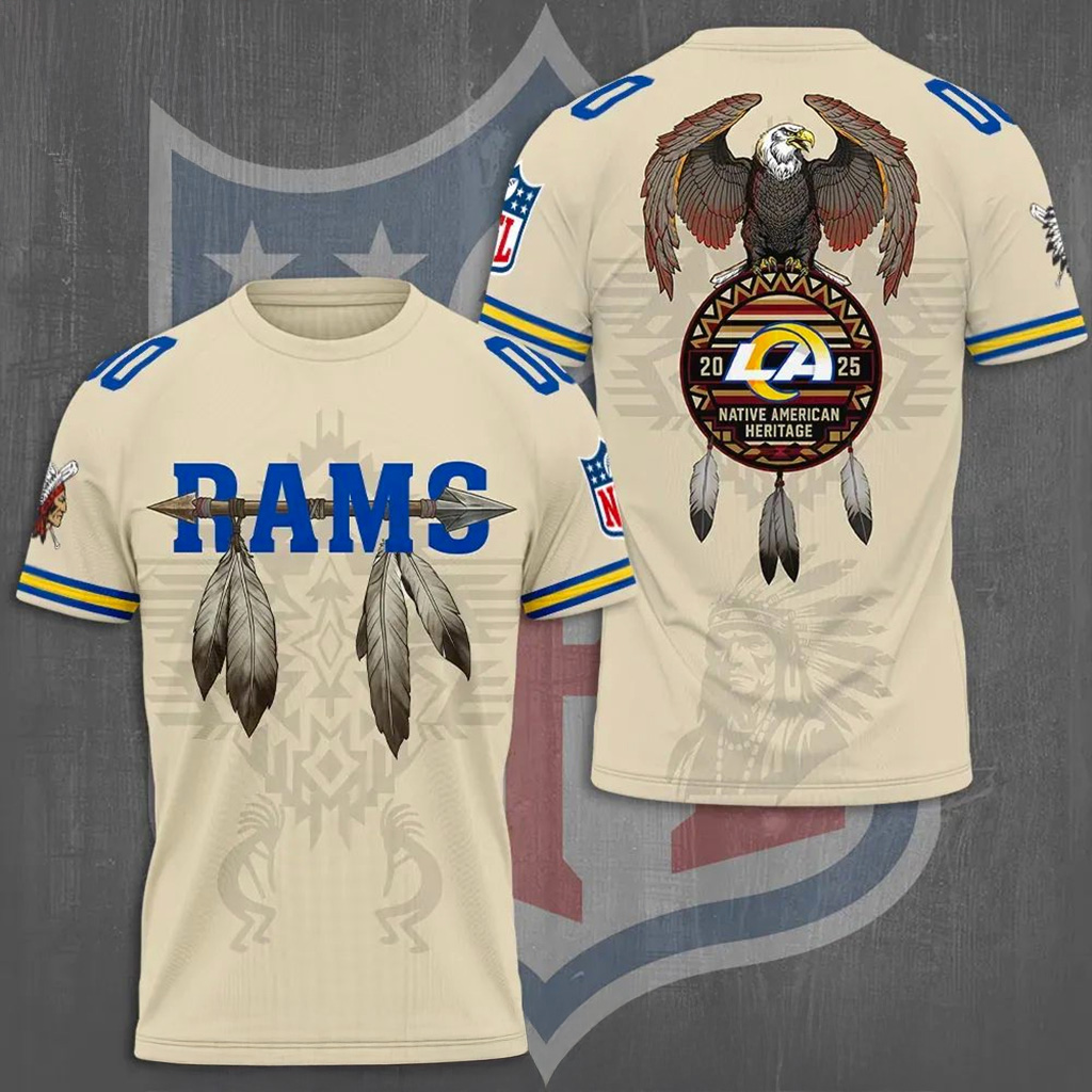 Los Angeles Rams X Native American Heritage Shirt Rams Merch Football Fan Gift Ideas-1