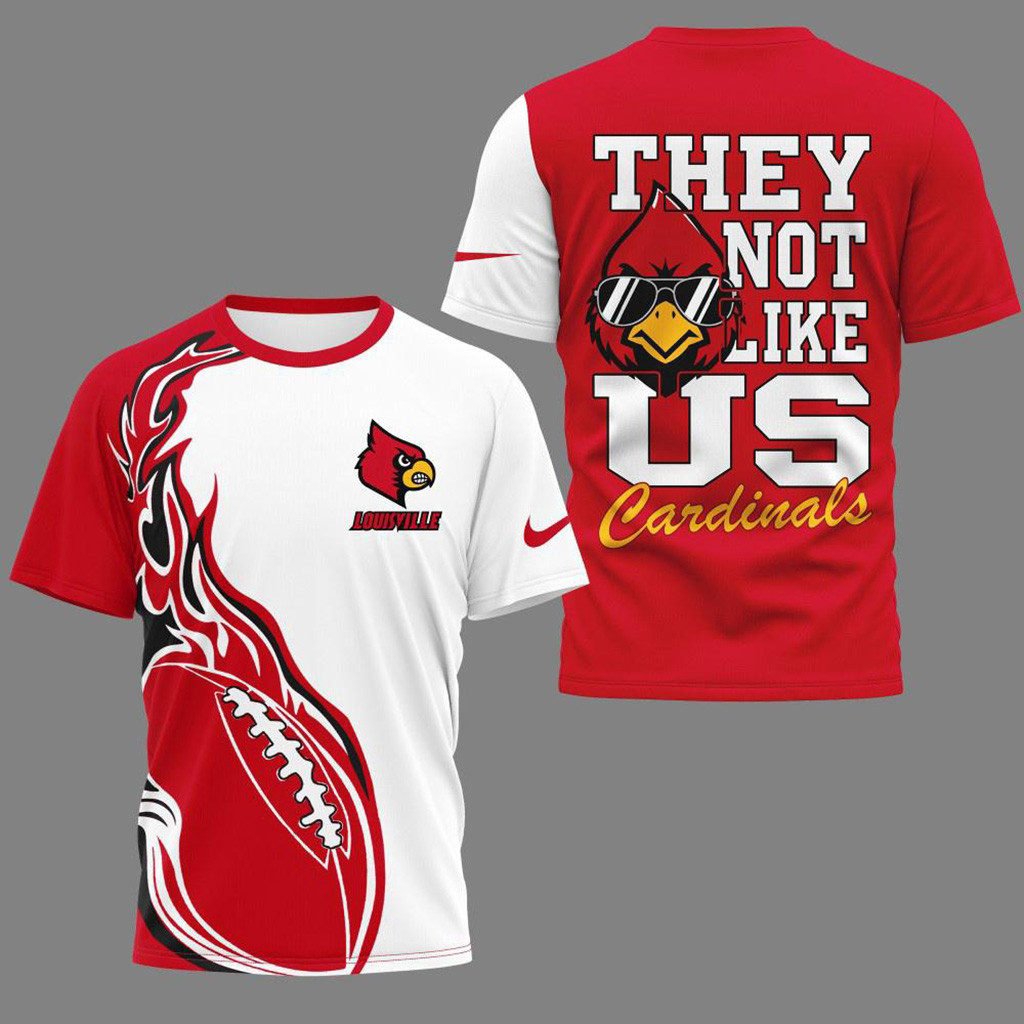 Louisville Cardinals 2025 NCAA They Not Like US Shirt Cardinals Merch Christmas Gifts For Son-1