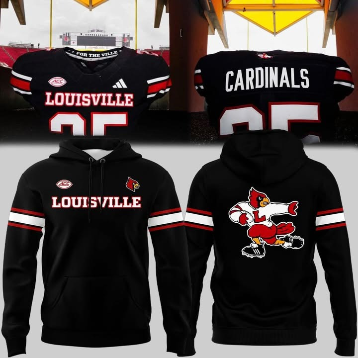 Louisville Cardinals Football New Premier Strategy Throwback Hoodie Fan Merch Clothing-1