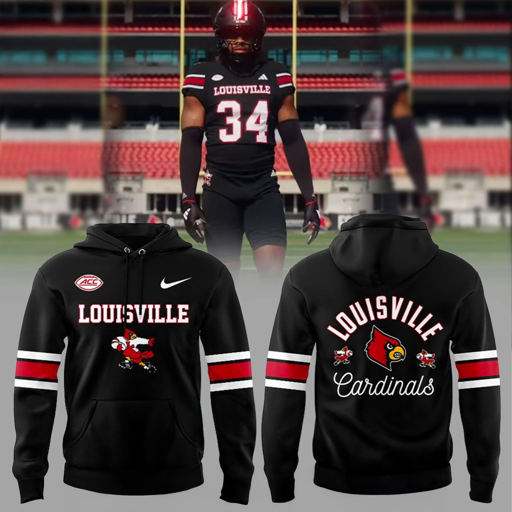 Louisville Football Version Of The Jersey Black 2025 Hoodie Cardinals Merch Christmas Gift Ideas-1