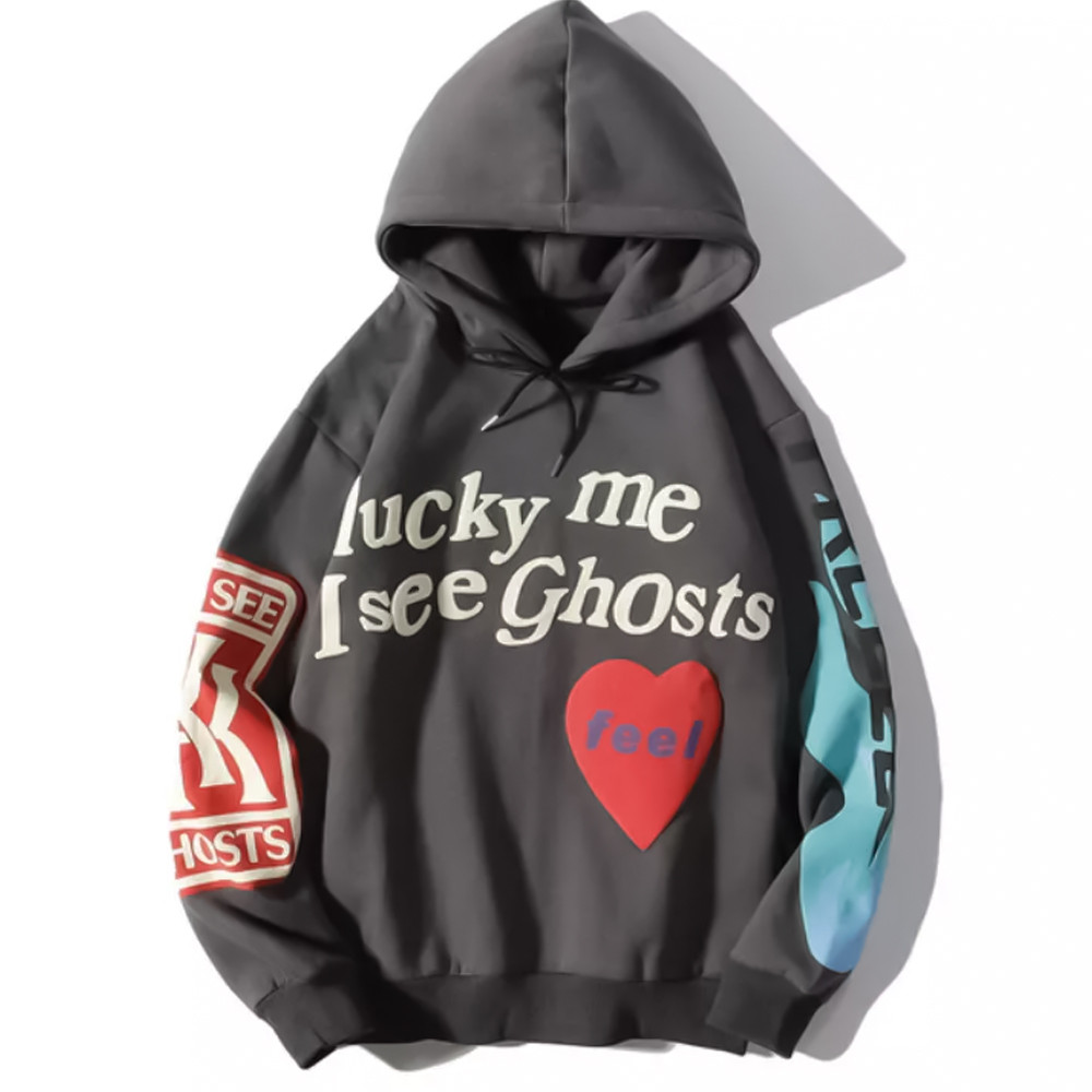 Lucky Me I See Ghosts Hoodie Kanye West Merch Grey Lucky Me I See Ghosts Hoodie-1 Lucky Me I See Ghosts Hoodie Kanye West Merch Grey Lucky Me I See Ghosts Hoodie-1
