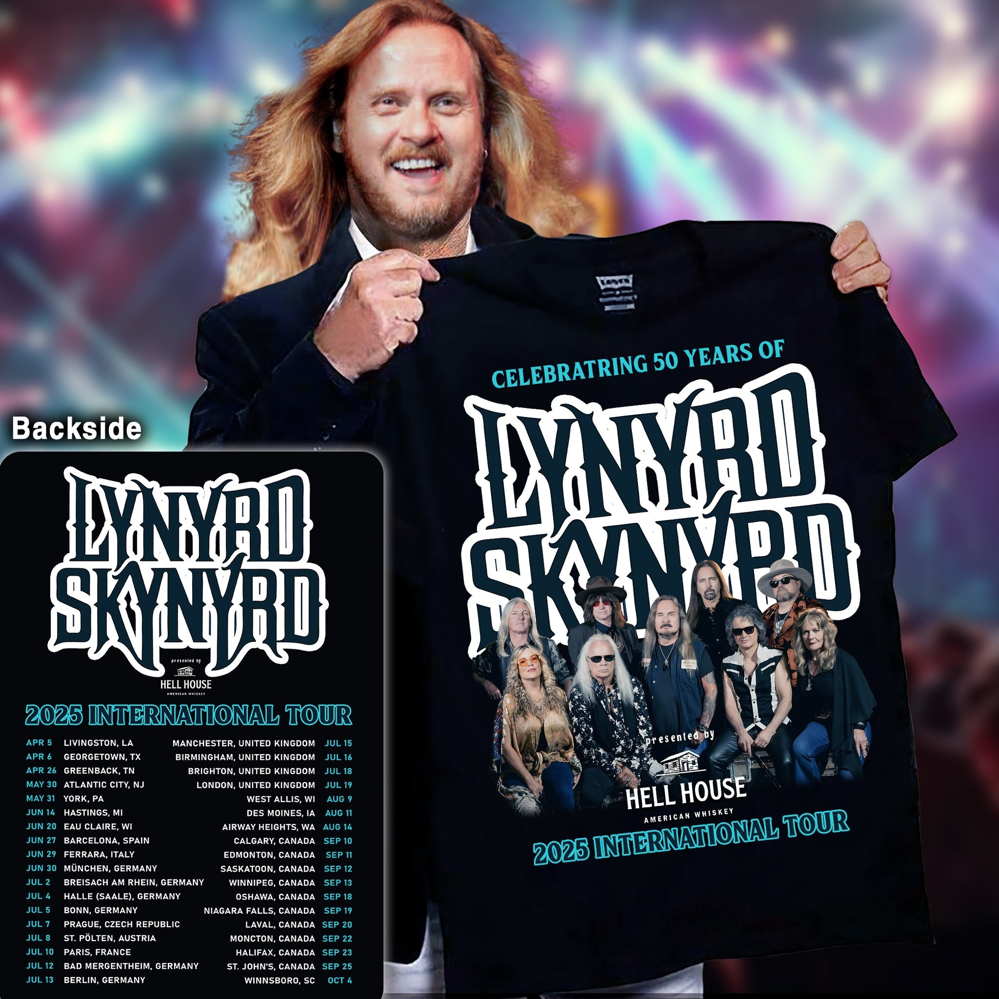 Lynyrd Skynyrd 2025 International Tour Merch T-Shirt Cool Gifts For Fans-1