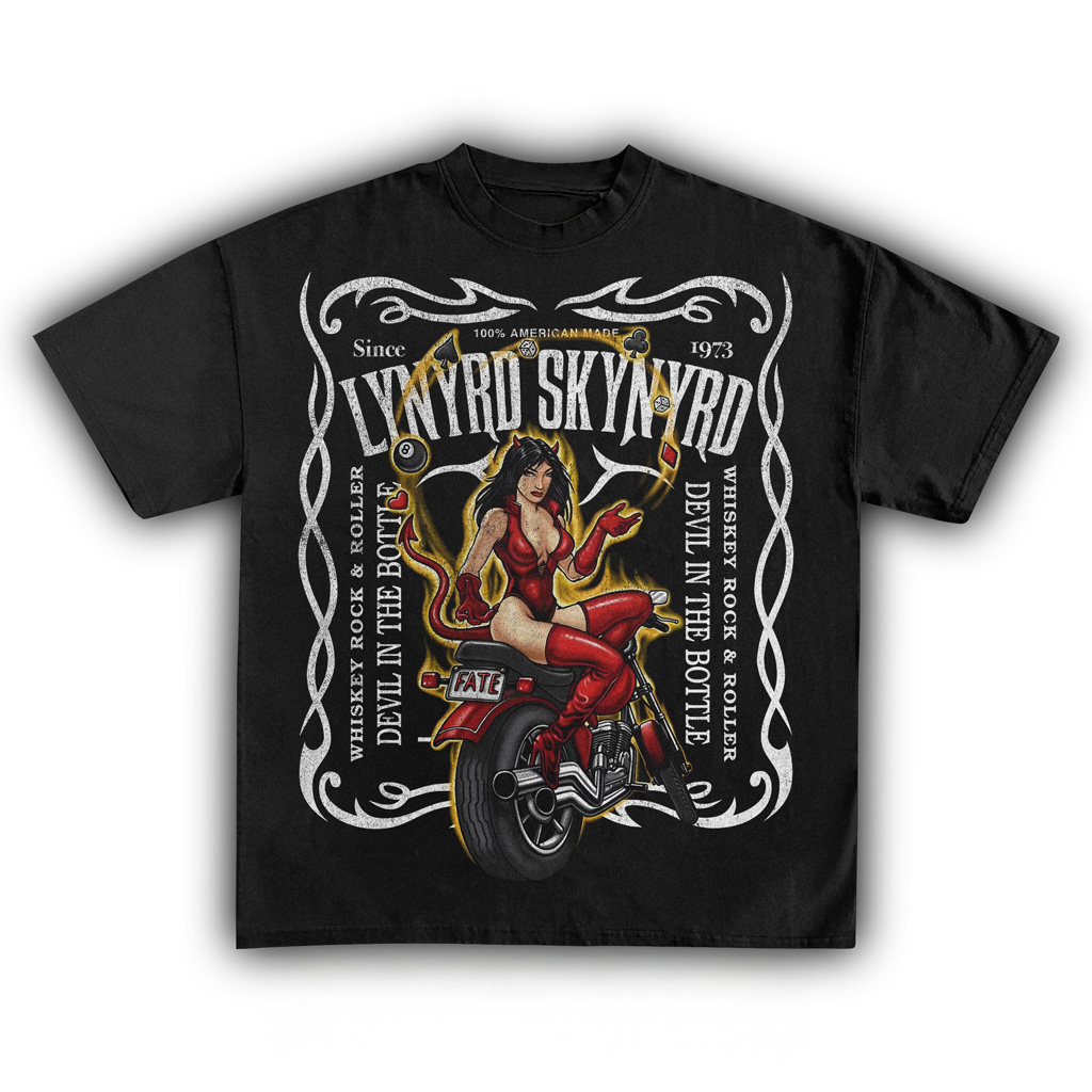 Lynyrd Skynyrd Devil In The Bottle T-Shirt Lynyrd Skynyrd Merch Gifts For Rock Band Fans-1