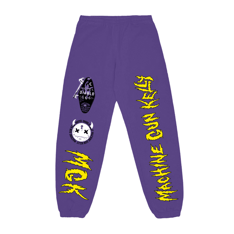 MGK Merch Pink Hotel Diablo Anniversary Sweatpants Machine Gun Kelly Merchandise Gifts-1