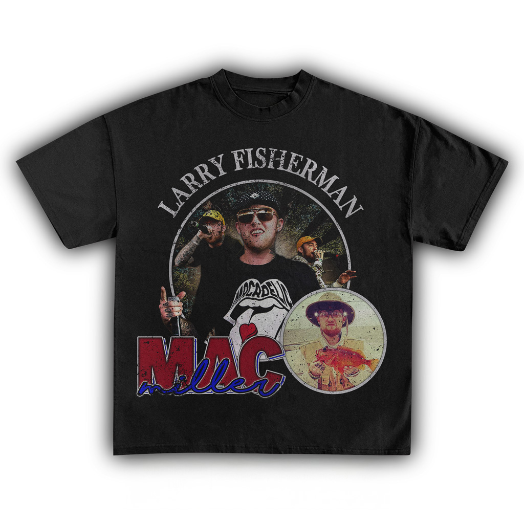Mac Miller Larry Fisherman T-Shirt Mac Miller Merch Gifts For Music Lovers-1