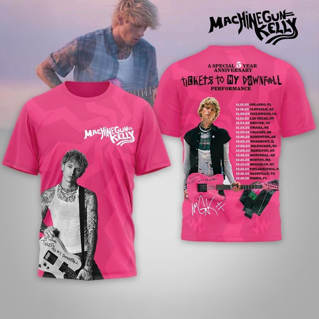 Machine Gun Kelly 2025 Tour T-Shirt Fan Merch Christmas Gifts For Sister-1