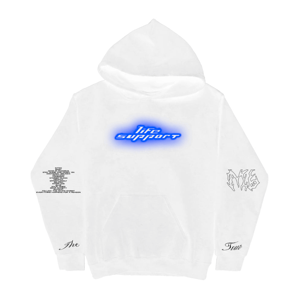 Madison Beer Merch Hoodie Life Support Tour EU Glow White Hoodie Concert Tour Merchandise-1