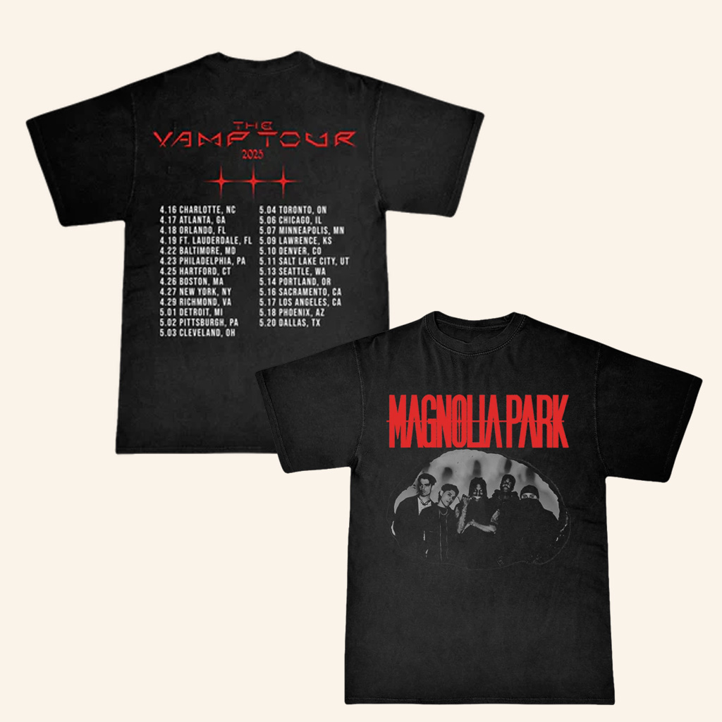 Magnolia Park Merch Vamp Tour T-Shirt Gifts For Rock Band Fans-1