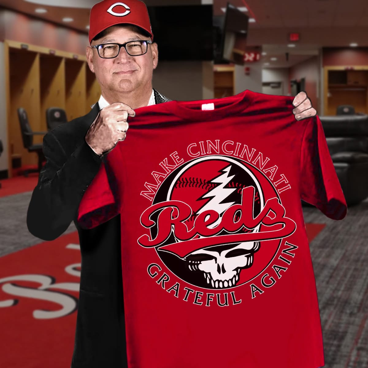 Make Cincinnati Reds Grateful Again T-Shirt Grateful Dead Cincinnati Reds Fan Merch Gifts-1