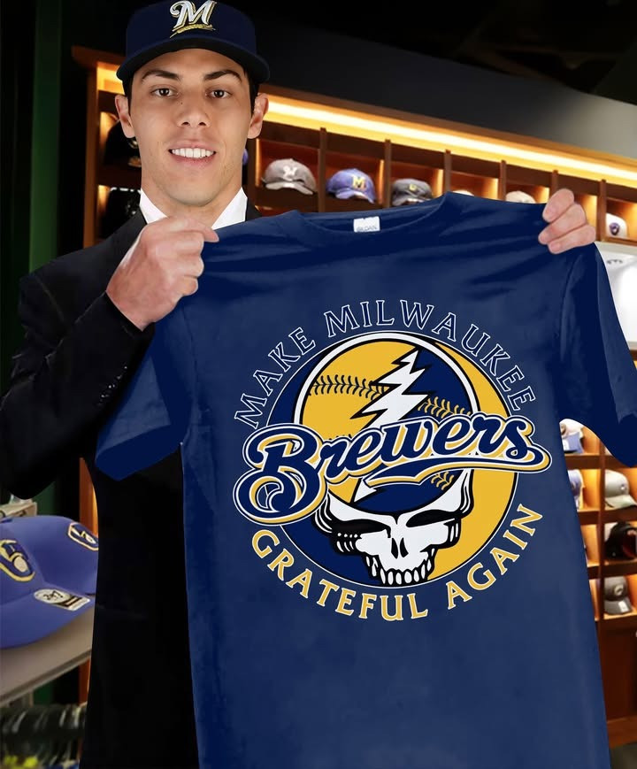 Make Milwaukee Brewers Grateful Again Shirt Grateful Dead Fan Merch Baseball Lover Gifts-1 Make Milwaukee Brewers Grateful Again Shirt Grateful Dead Fan Merch Baseball Lover Gifts-1