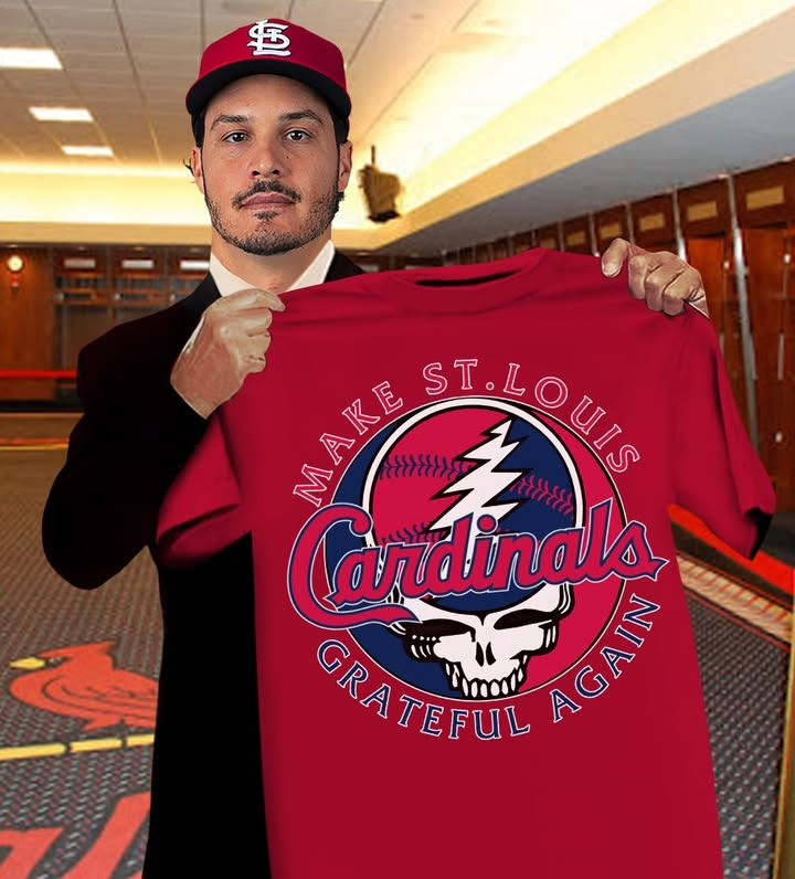 Make St. Louis Cardinals Grateful Again Shirt Grateful Dead Fan Merch Baseball Lover Gifts-1