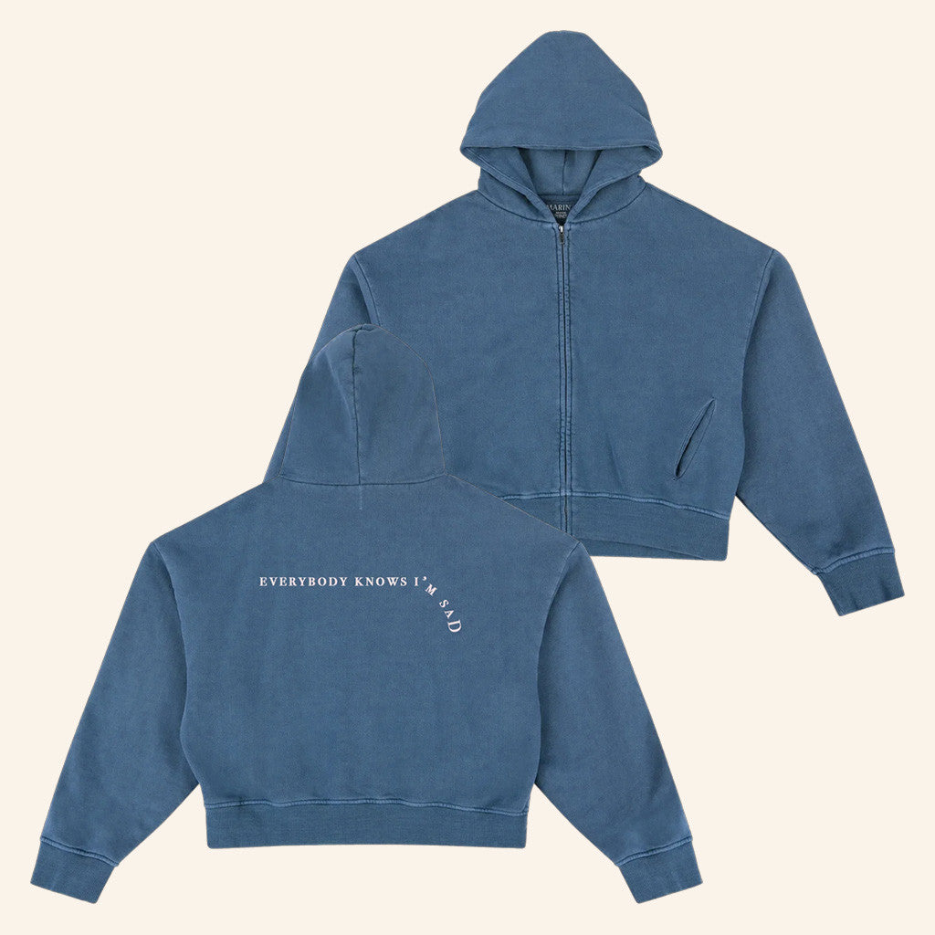 Marina Merch Everybody Knows Iâ€™m Sad Zip Hoodie Gifts For Wife Birthday Gifts For Fans-1