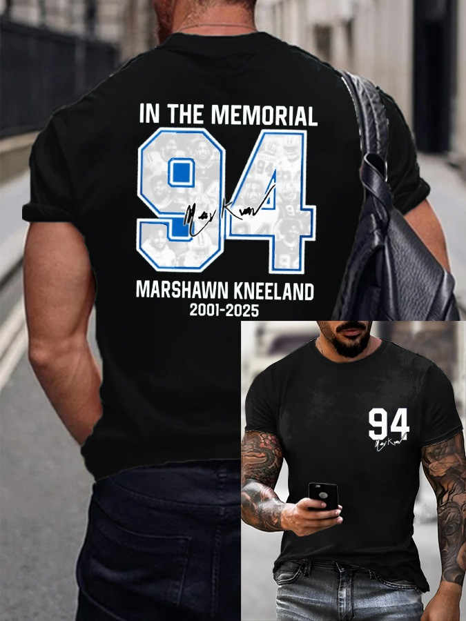Marshawn Kneeland 2001 2025 T-Shirt 94 In The Memorial Tee Shirts Fans Tribute Clothing-1