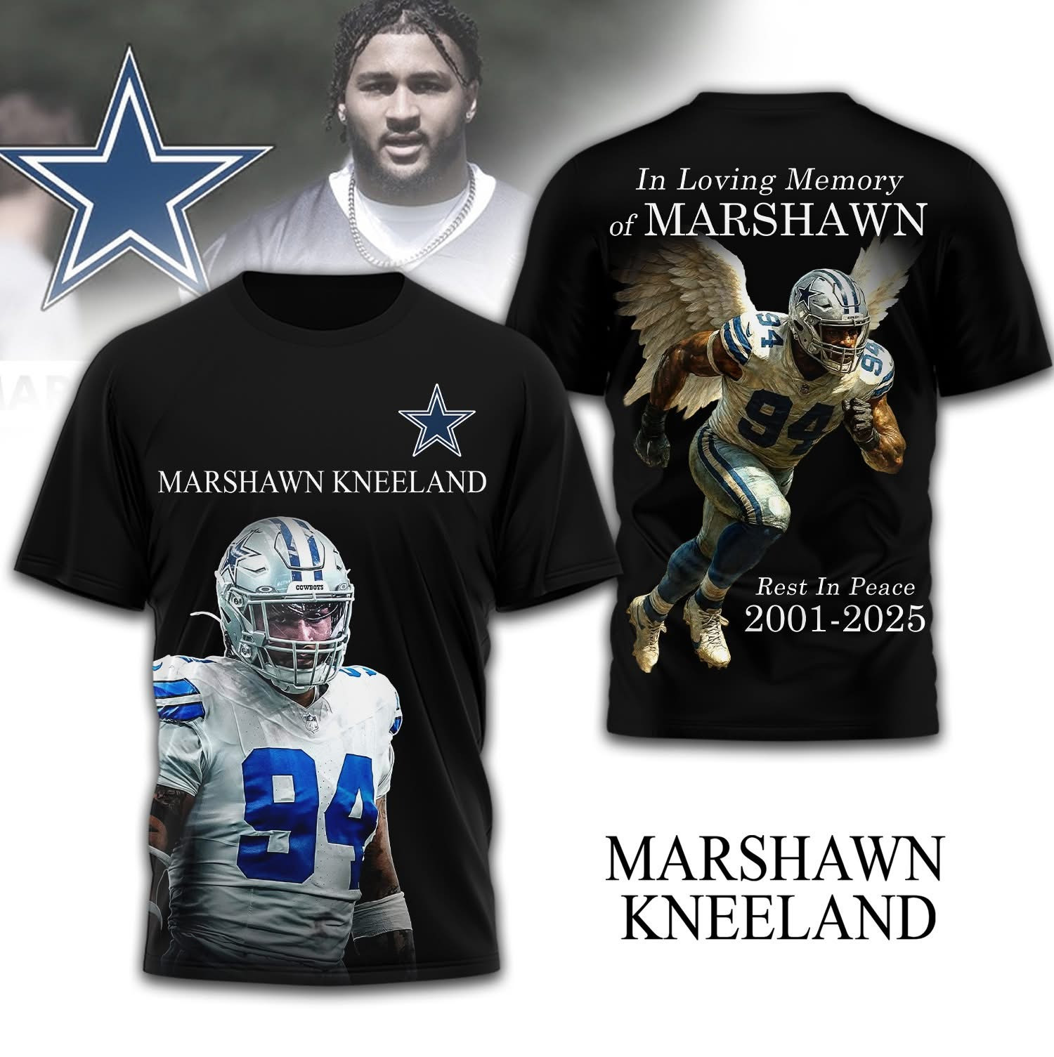 Marshawn Kneeland Rest In Peace 2001 2025 T-Shirt In Loving Memory Of Marshawn Fans Clothing-1
