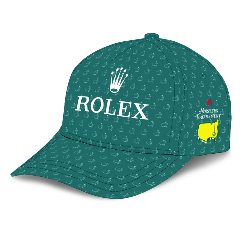 Masters Tournament 2025 Golf Hat Green The Masters Tournament Merch Rolex Golf Ball Cap-1