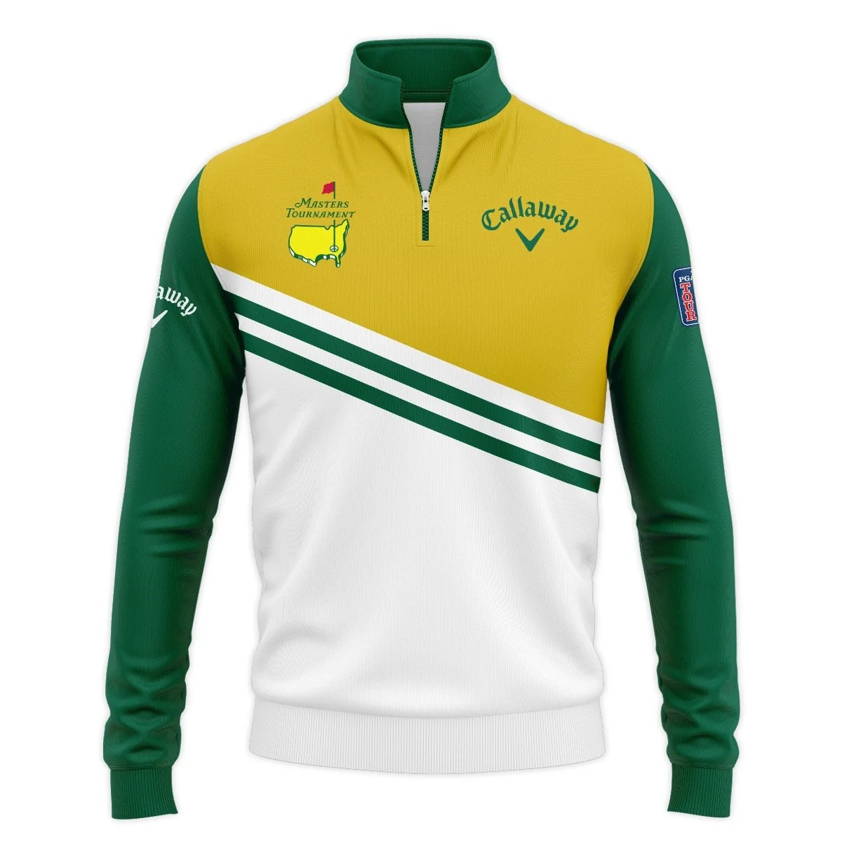 Masters Tournament Callaway Golf Quarter-Zip Jacket Best Masters Golf Merch Gifts For Fans-1