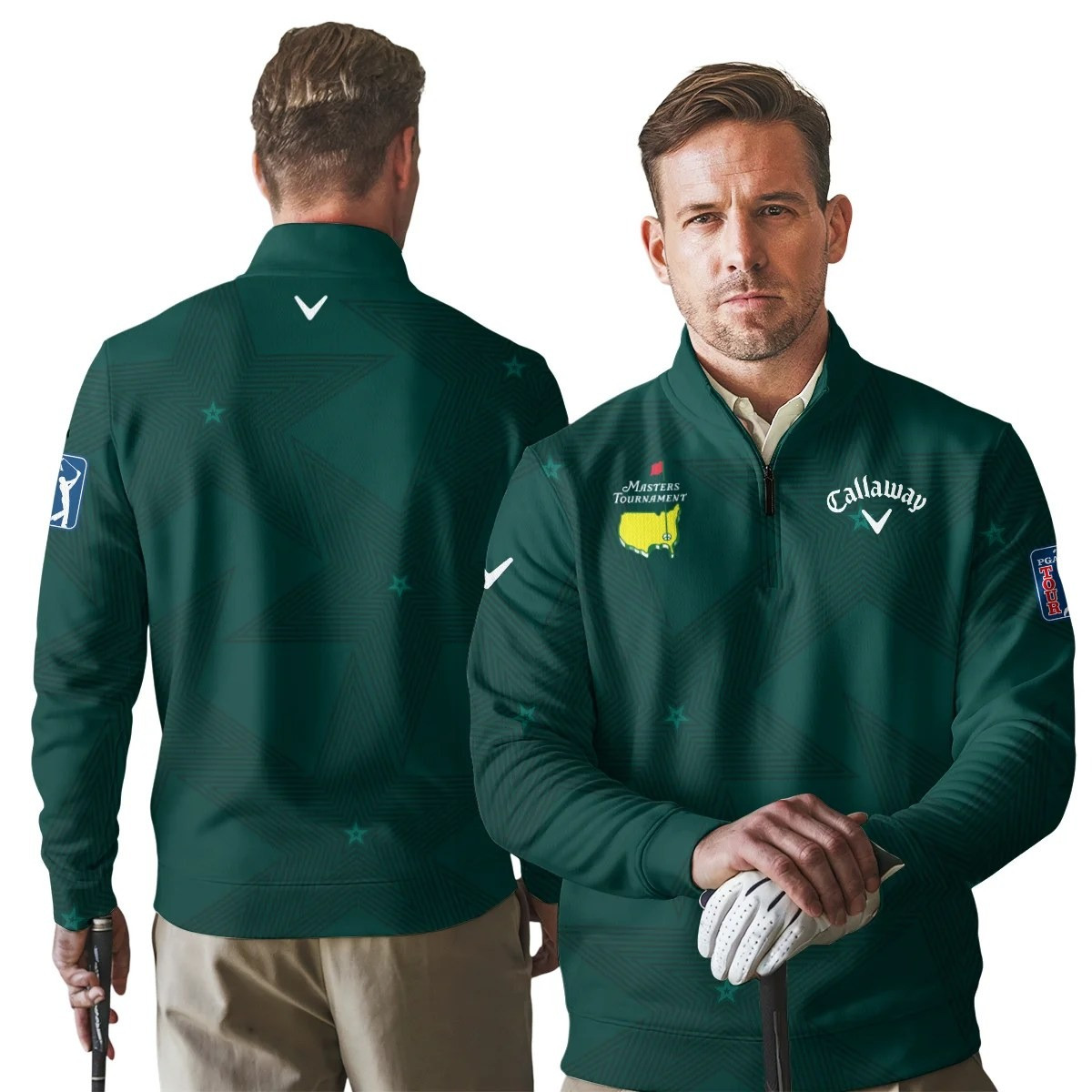 Masters Tournament Callaway Golf Quarter-Zip Jacket Shirt Masters Golf Merch Gifts For Him-1