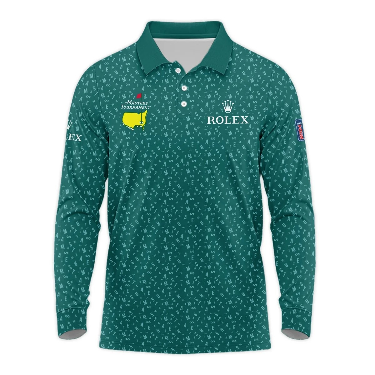 Masters Tournament Golf Long Polo Shirt Rolex The Masters Merchandise Best Golfers Apparel-1