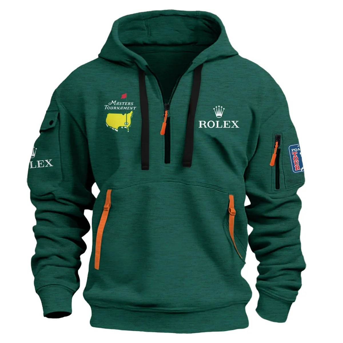 Masters Tournament Golf Quarter Zip Hoodie Green The Masters 2025 Merchandise Unique-1